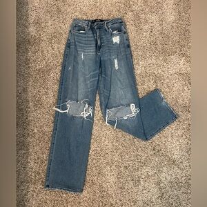 Ultra high rise-dad jeans! barely worn!